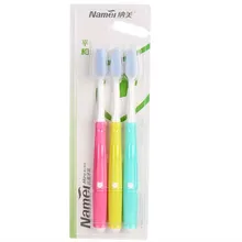 3 шт. Nano угольная многоцветная комбинированная зубная щетка для взрослых двойная ультра мягкая зубная щетка es для ухода за полостью рта дорожная зубная щетка