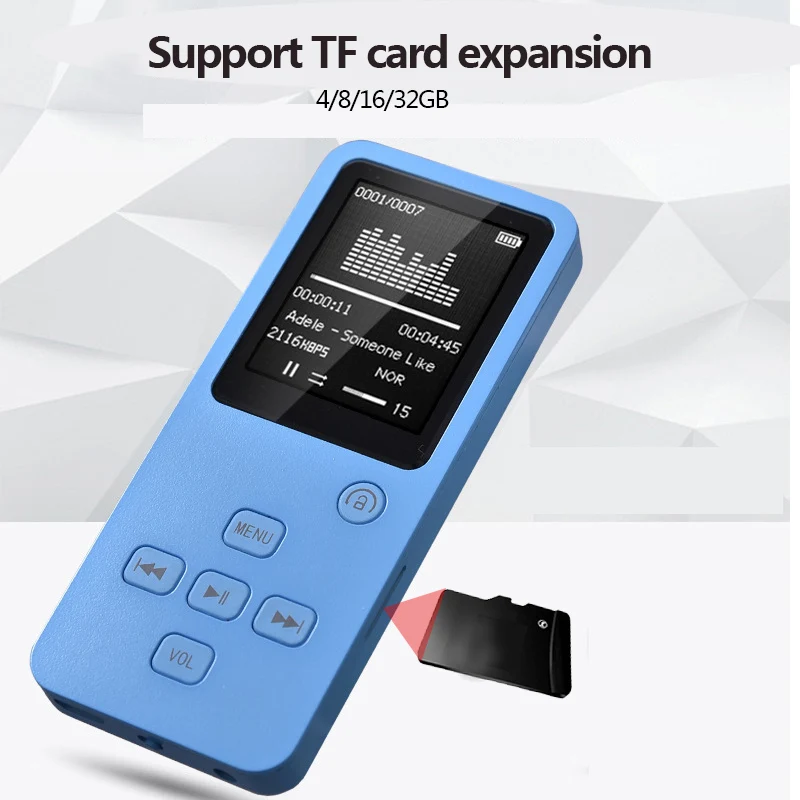 

MP3 Player HiFi Lossless Music Wireless Bluetooth MP3 Music Player 32GB with Speaker FM Radio ebook Supports Memory Card