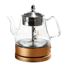 Электрический чайник стеклянный заваренный чайник изолированный полностью автоматический заварочный чайник с электрическим горячим кипячением черный чайник