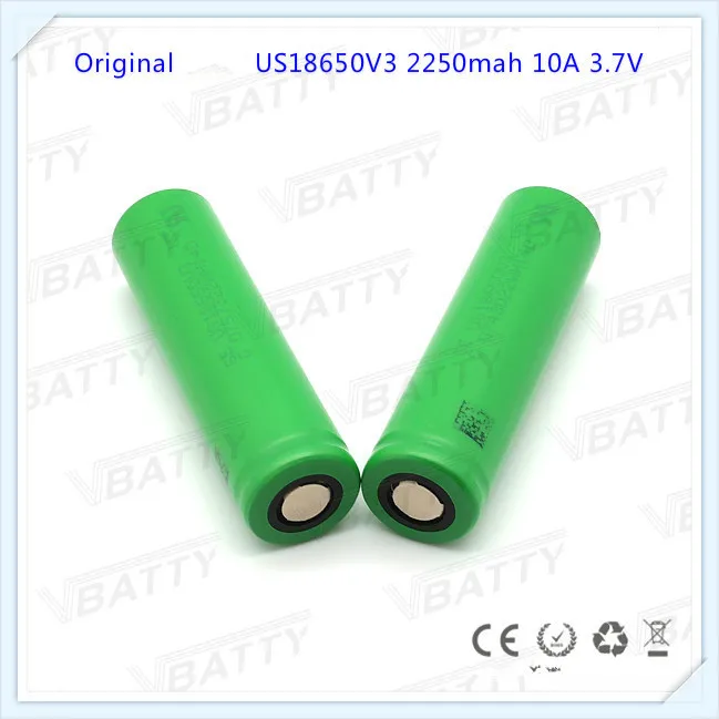 Лидер продаж! 3.7 В 2250 мАч us18650v3 Перезаряжаемые 18650 Li-Ion Батарея для Sony Бесплатная