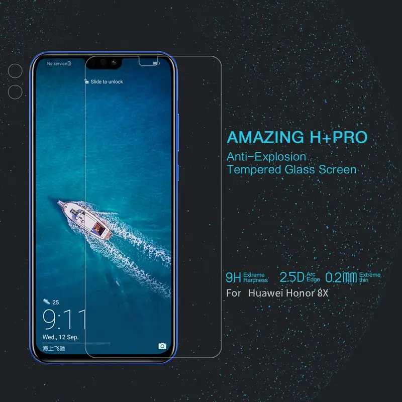 Honor 8x Защитное стекло для экрана 0 2 мм закаленное защитная пленка 9H Защитная