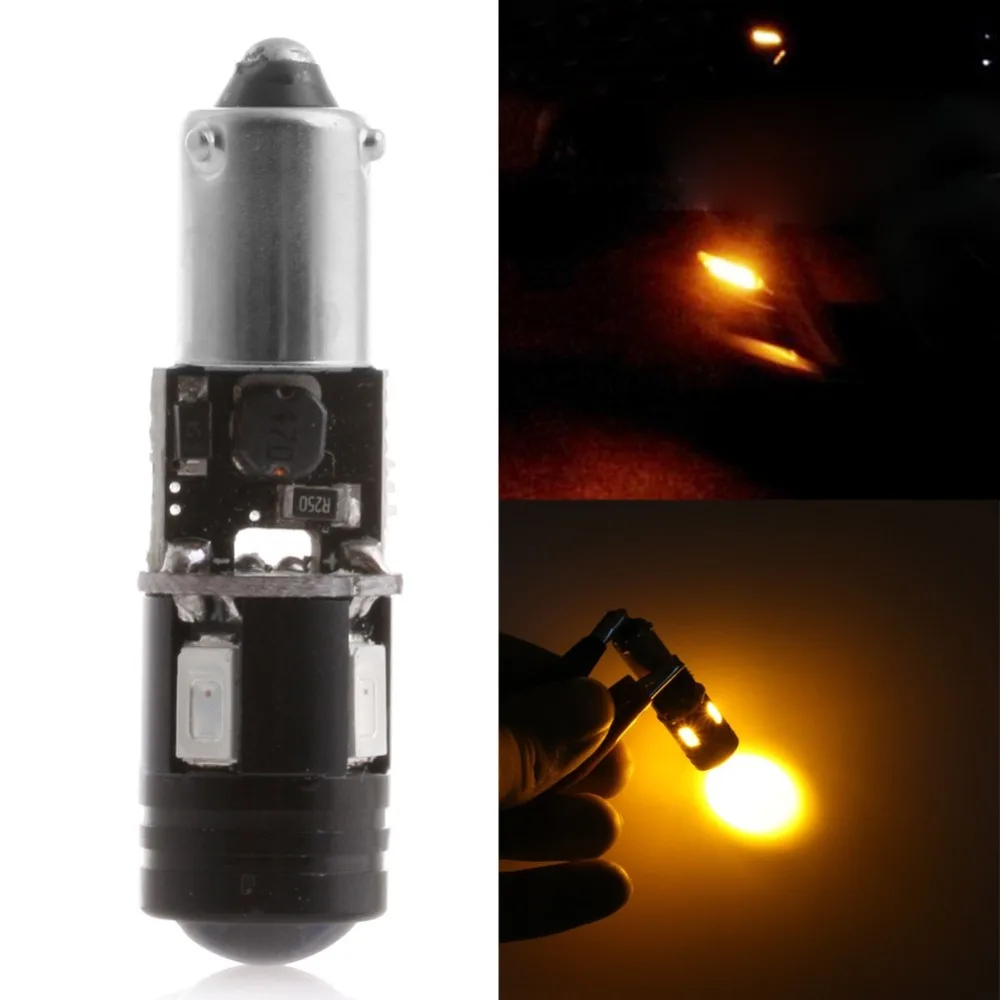 

High Power Canbus Error Free 120 Degree Bay9s H21W 5730 4LED Light Bulbs Yellow