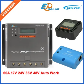 

48V 60A solar portable controller VS6048BN 24V 36V battery charger LCD display MT50 Meter and bluetooth function Phone APP