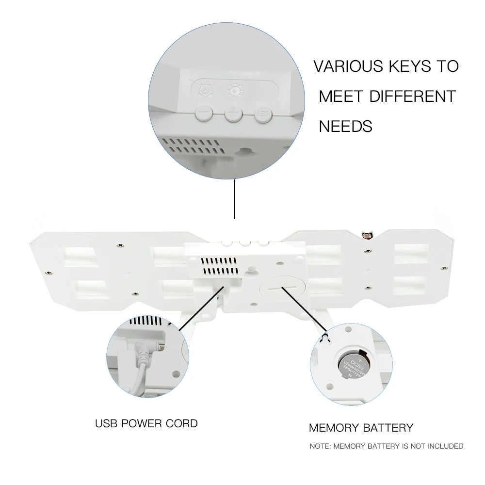 Reloj de pared LED 3D reloj de alarma Digital moderno reloj de pared de escritorio de oficina de cocina para el hogar Reloj de pared de noche 24 o 12 hora de la pantalla Reloj de pared LED 3D reloj de alarma Digital moderno reloj de pared de escritorio de oficina de cocina para el hogar Reloj de pared de noche 24 o 12 hora de la pantalla
