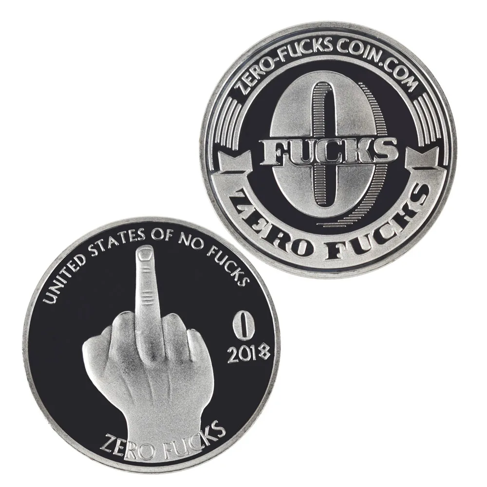 

Novel Silver Plated Middle Finger coin Metal Commemorative Coin
