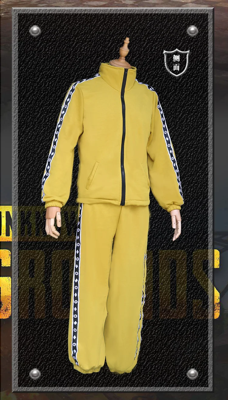  PUBG Playerunknown's Battlegrounds Cosplay Costume White Black Warm Coat With Hat Costumes Hallowee