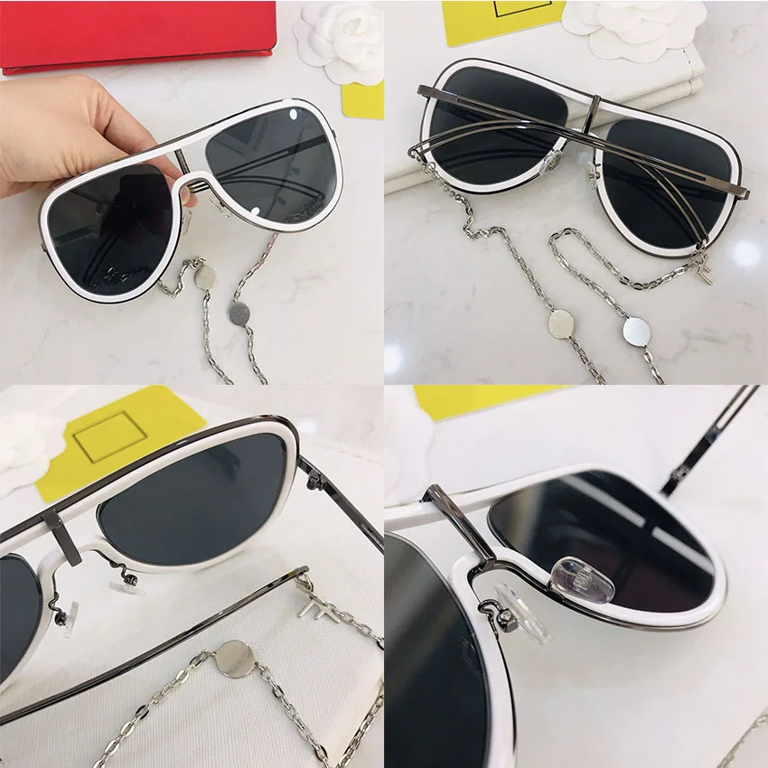 Пилотные очки Для мужчин ретро UV400 Мода авиации зеркало металлической цепью солнцезащитные очки Для женщин Винтаж люнет De Soleil Homme Marque