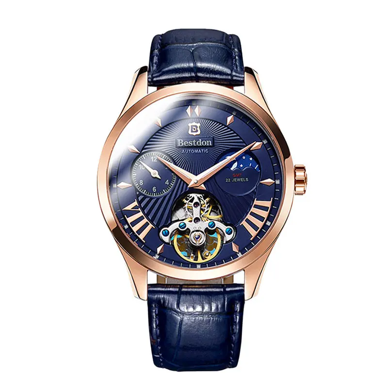 Мужские спортивные часы Bestdon Tourbillon запатентованные автоматические механические