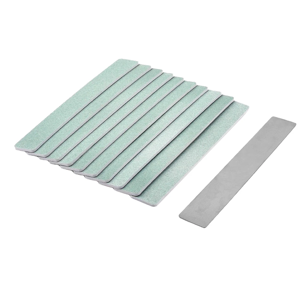 10Pcs Salon Quality Nail Files Set - For Smooth & Shiny Nails - For Professional Manicure Pedicure Use or Home Nail Art DIY