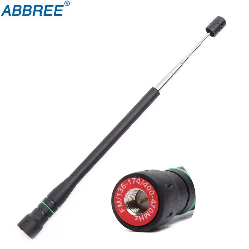 ABBREE AR-775 телескопическая антенна SMA-Male V/U двухдиапазонная антенна для Baofeng TYT TH-UV8000D MD-380 Wouxun KG-UV8D рация