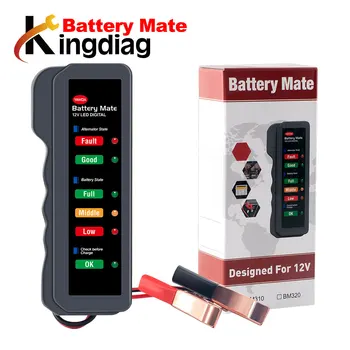 

New arrival 12V Auto Car Digital Battery Alternator Tester 6 LED Lights Display Diagnostic tool for Cars/Motorcycle Batteries
