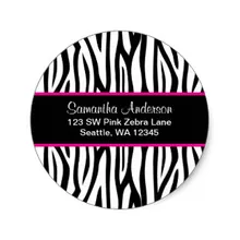 3.8 см черный и розовый синий Зебра пользовательские адрес метки