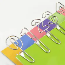 10 шт./лот декоративный Металл Закладка с числами заколки номер скрепки для бумаги необычной формы 0-9 10 номеров бизнес планирования школьные принадлежности канцелярские товары Аксессуары