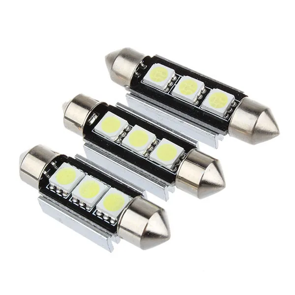 36/39/41 мм Festoon ошибок 3 SMD 6418 C5W led номерного знака автомобиля Купол лампы для чтения светильник 12V Холодная, кристально чистый белый синий и красный цвета