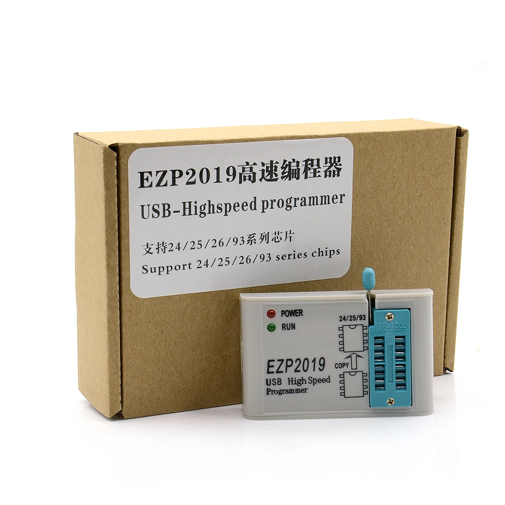 Высокоскоростной EZP 2019 USB SPI программатор с 7 адаптерами EZP2019 Поддержка 32M Flash 24 25 93