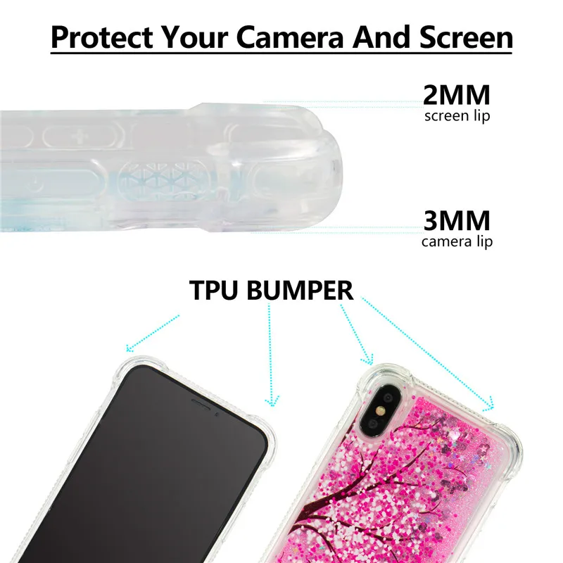 Wekays unicornio Quicksand funda para iphone X funda silicona TPU Dynamic Liquid Glitter funda para iphone 6 6 s 7 8 plus 5 5S Fundas