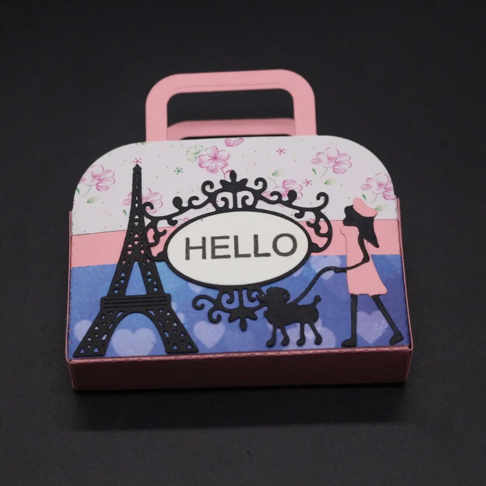  Tower Handbag Frame Metal Cutting Die Scrapbooking Embossing Stencil Card Die For DIY Invitation Al - 32954542360