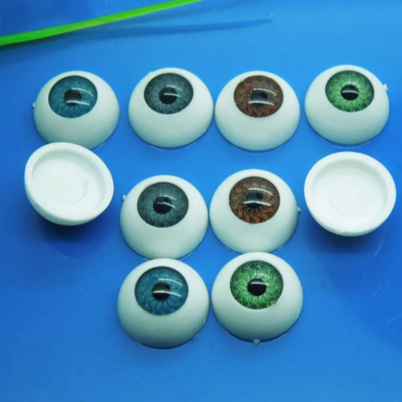 40pcs(20pairs) Half Round Plastic Doll Eyes Mix color BJD EYES, Doll Dollfie Eyes Eyeballs