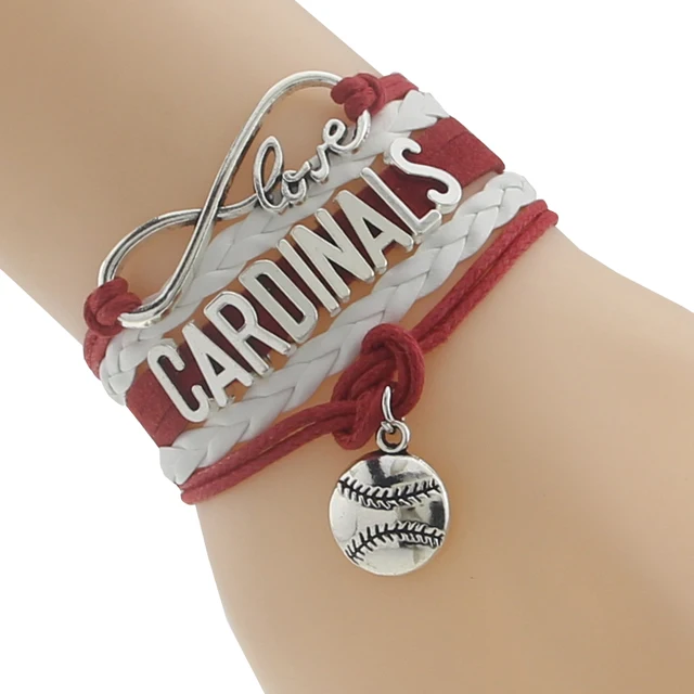 Drop Shipping Infinity Love St Louis Cardinals Bracelet Baseball Drop Shipping Infinity Love St Louis Cardinals Bracelet Baseball Handmade Leather Braided Sports Friendship