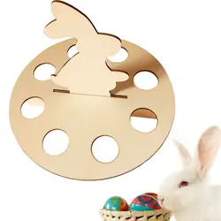 Полка Главная кролик Форма Деревянное яйцо шкаф украшения вечерние круглый свадебная рамка пасхальное украшение
