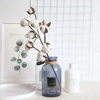 

Naturally Dried Cotton Stems Farmhouse Artificial Flower Filler Floral Decor Artificial Flowers Garden Decoration#3