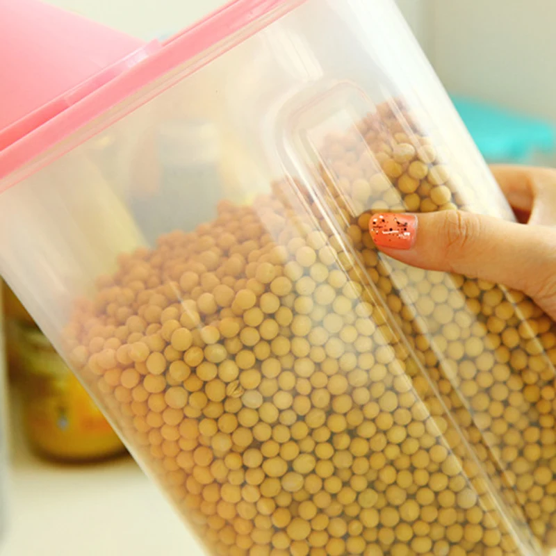 

2.5L Plastic Kitchen Food Pasta Cereal Grain Bean Rice Storage Container Box