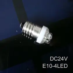 Высокое качество E10 24 В светодиодные лампы, e10 led 24 В индикатор E10 СИД контрольные лампы E10 24 В Светодиодные Сигнальные огни Бесплатная