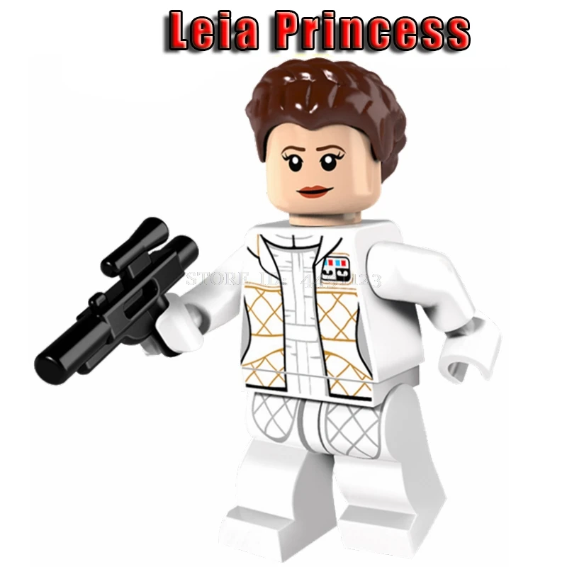 Игрушки блоки Звездные войны Han Solo Leia Princess Organa Rise Of Skywalk солдат-клон Chewie Звездные войны блок Звездные войны фильм фигурки - Цвет: Leia Princess