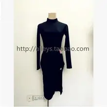 Костюм латинского танца сексуальное кружево из молочного шелка с длинными рукавами кисточкой платье для латинских танцев для женщин