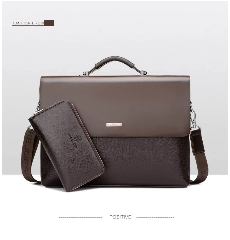 Новое поступление, фирменный деловой мужской портфель из искусственной кожи, портфель для ноутбука, мужская сумка на плечо, высокое качество, Ретро стиль, мужская сумка