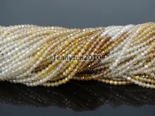 Grade AAA Brilliant Cut Shining Natural Zircon Gems Stones 2mm Faceted Round Beads 15″ Jewelry Making 2 Strands/Pack