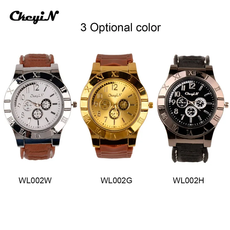 

Fashion GIFT Casual watches Quartz Watches Men Wristwatches+USB Electronic Rechargeable Windproof Flameless Cigarette Lighter 50