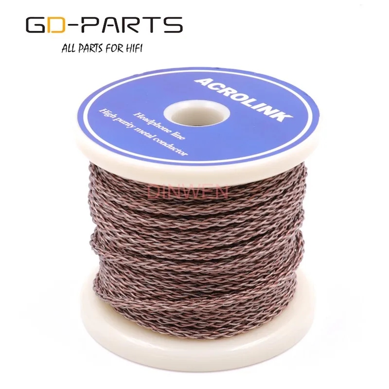8 Cores 6N OFC Headphone Upgrade Cable Line 19 Strands 0 1mm Silver Plated Copper Wire Hifi Audio Earphone MP3 AUX RCA Cable DIY