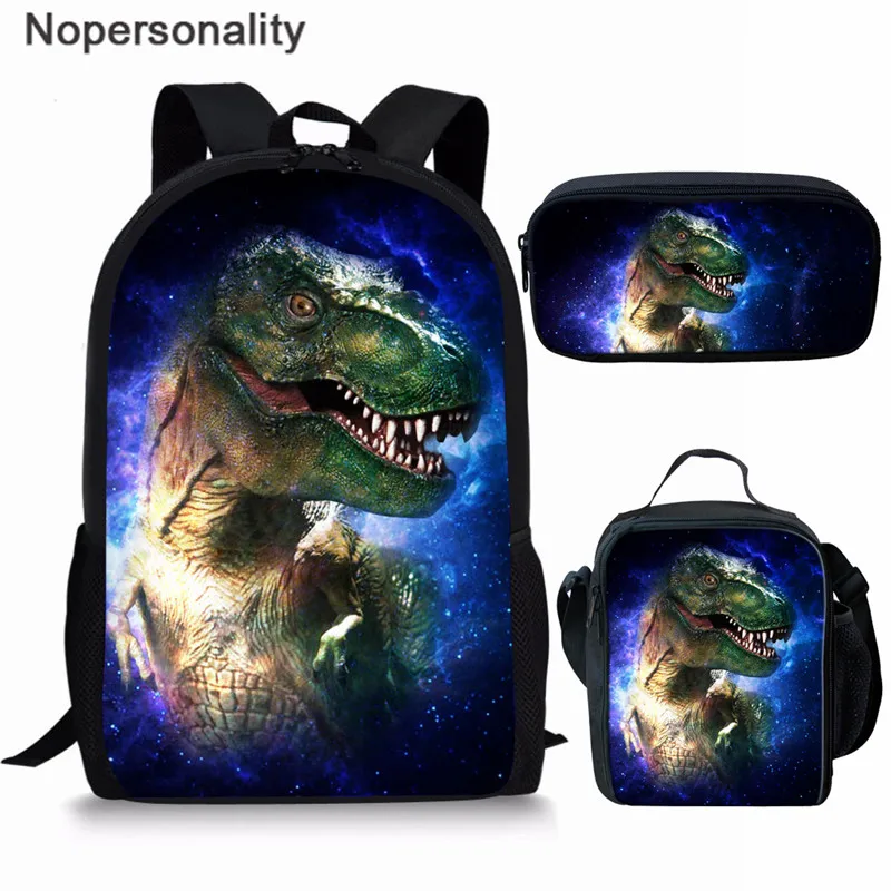 Nopersonality 3 шт./компл. Юрский Мир животных печать детские школьные сумки динозавр мальчиков рюкзак для детей школьные сумки Mochila - Цвет: CC3929CGK
