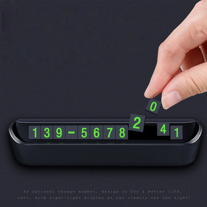Car Phone Number Card Plate Stickers Car Styling Temporary Parking Card Phone Number Card Plate Telephone Number Card