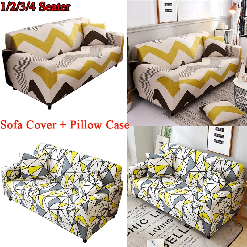 

FAROOT 1/2/3 Seater Home Soft Elastic Sofa Cover Easy Stretch Slipcover Protector Couch