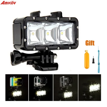 

Action Camera Waterproof LED Diving Light for Gopro Hero 5 4 h9 SJCAM SJ4000 Snorkel Light Underwater for Camera Yi Accessories