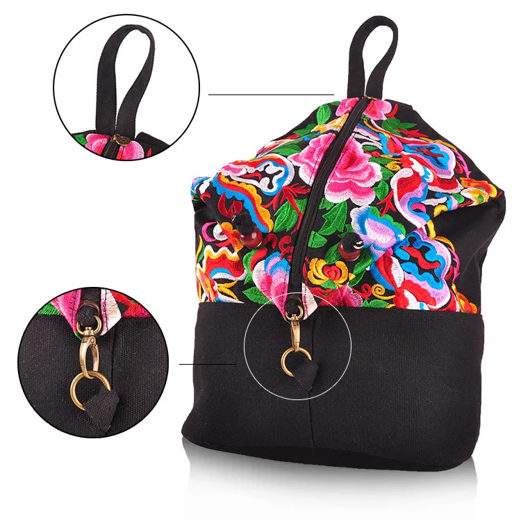 New Embroidery backpack!Hot Women's embroidery backpacks National