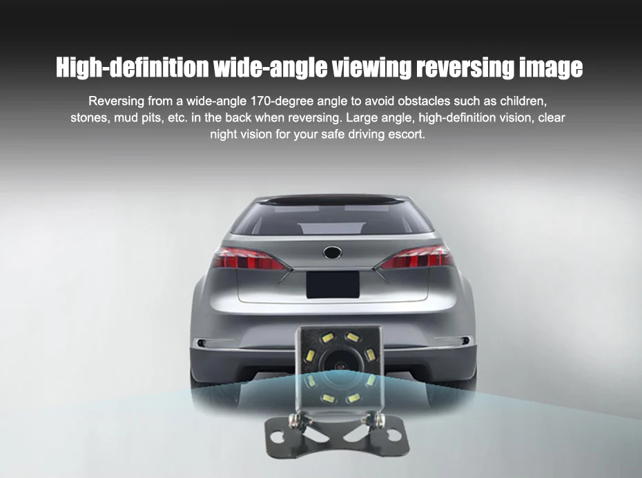 Car Rear View Camera HD Wide Angle Night Vision Waterproof 170 Degree Mini Car Camera Parking Reverse Car Rearview Mirror Camera (9)