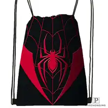 Custom ultimate_spider_man походная сумка на шнурке милый рюкзак для детей(черная спинка) 31x40 см#180611-03-124