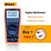 VICI VC99 Авто Диапазон Цифровой мультиметр 1000 в 20A AC DC амперметр вольтметр тестер сопротивления+ тестер температуры