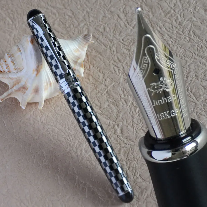 JINHAO X750 фиолетовый бочонок 18KGP 0,7 мм перо с широким основанием авторучка благородный черный серый Серебряный Синий Розовый 15 цветов на выбор JINHAO 750 - Цвет: pen as picture show