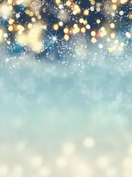 

Sparkly Neon Color Snow Winter Bokeh Mistletoe Christmas Holiday photo backdrop Vinyl cloth Computer print party background