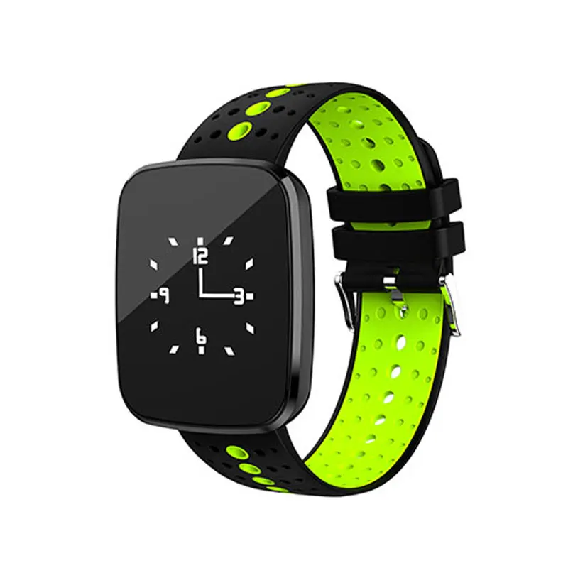Зеленый DOITOP V6 Смарт-часы OLED HD экран фитнес-трекер Smartwatch пульсометр Монитор артериального давления спортивные Смарт-часы браслет - Цвет: Зеленый