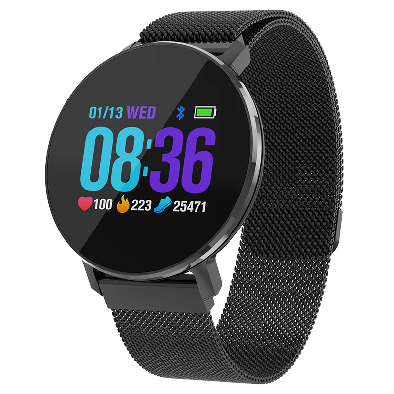 

T5 Smart Wristwatch Magnetic Metal Strap Sport Fitness Tracker Heart Rate Monitor Band Message Reminder Smart Bracelet for Men