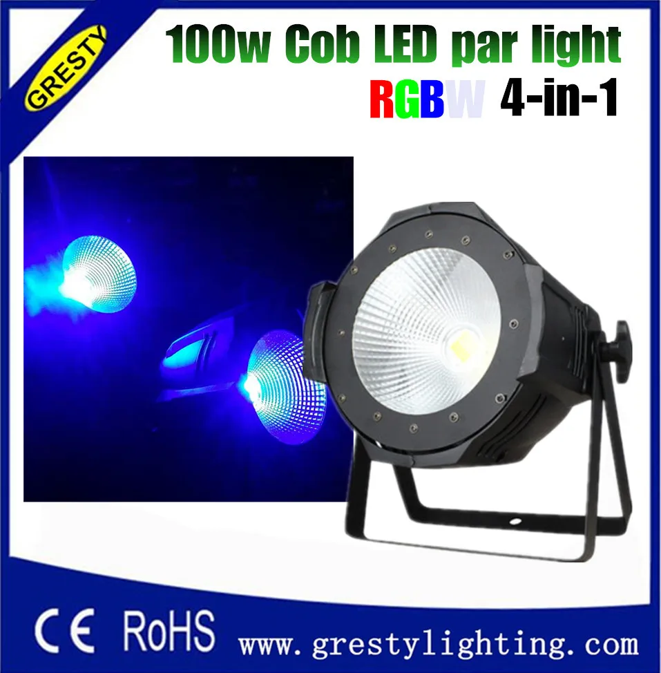 Led COB Par Банок 100 Вт 4в1 RGBW цветной 3PIN DMX Входное/выходное гнездо с широким