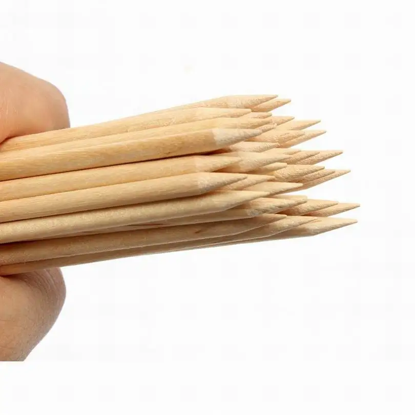 Empurrador de Cutícula Aparador de Unhas Ferramenta da Arte do Unha para Manicure Salão de Beleza do Produto Duplo-end Laranja Madeira Varas Dupla Finalidade Vara Como Polonês 5 polonês ferramenta da arte do prego para