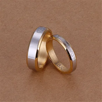 

Hot silver color jewelry set fashion Valentines Day gifts high quality glamor Forever Love Couple Ring S119