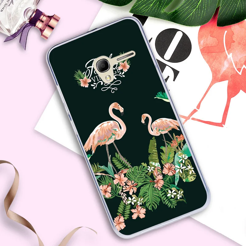 J&ampR Case for Alcatel One Touch POP 3 5025D OT5025D Cover Flamingo Cartoon Cases Soft Silicone POP3 5.5&quot Protective Shell Phone |