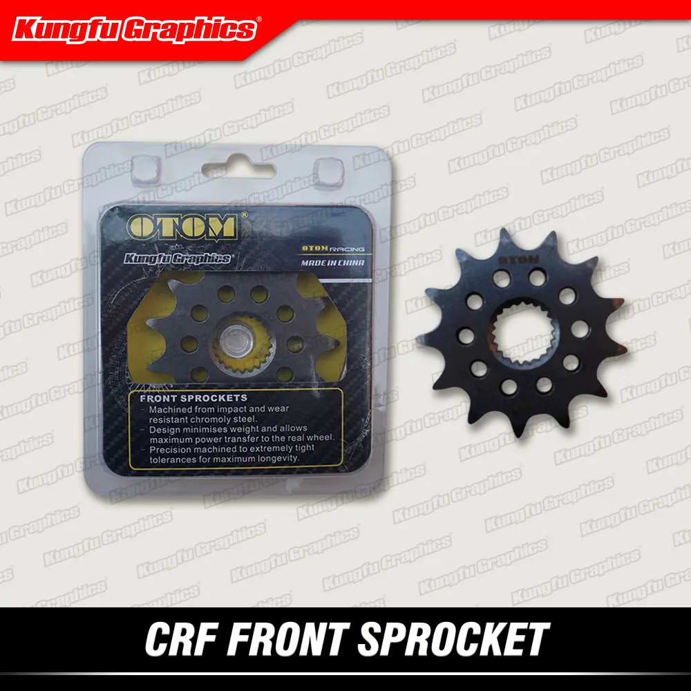 

KUNGFU GRAPHICS Steel Sprocket Front 13 T for Honda CR125R CRF250R CRF250X (Fit Chain 520)